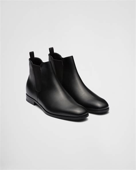 prada black tread boot shoes|Prada black boots women's.